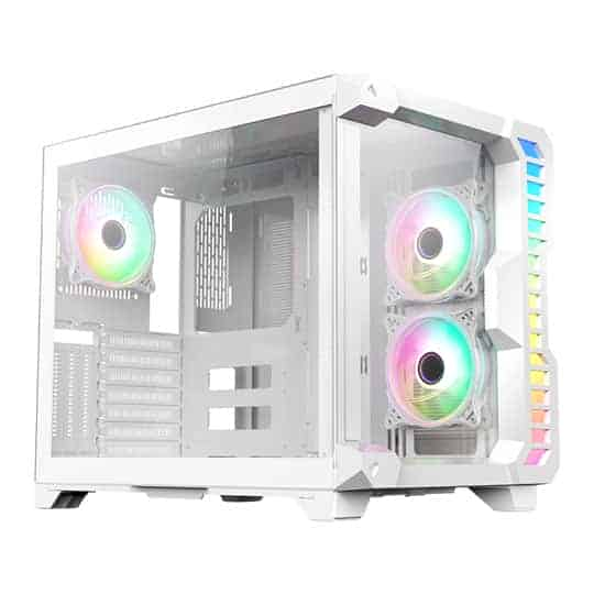 (image for) CiT Pro Android X White Windowed Gaming Cube Case